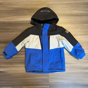 ZeroXposur Blue and Black Hooded Winter Jacket